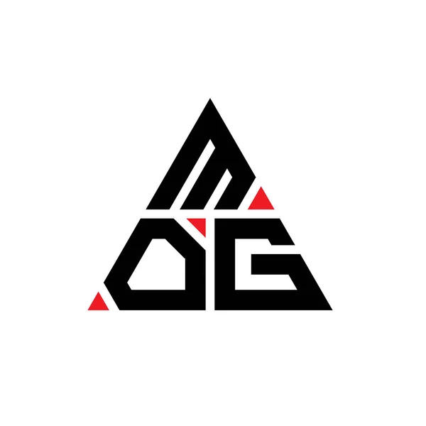Üçgen Şekilli Mog Üçgen Harf Logosu Tasarımı Mog Üçgen Logo — Stok Vektör