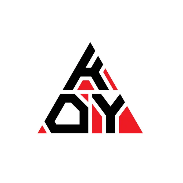 Koy Τριγωνικό Γράμμα Σχέδιο Λογότυπο Σχήμα Τριγώνου Μονόγραμμα Σχεδίου Τριγώνου — Διανυσματικό Αρχείο