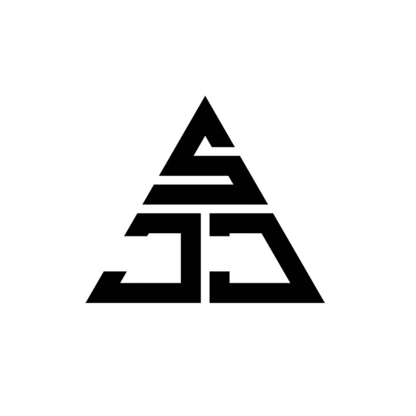 Sjj Triangle Letter Logo Design Triangle Shape Sjj Triangle Logo — Stock Vector