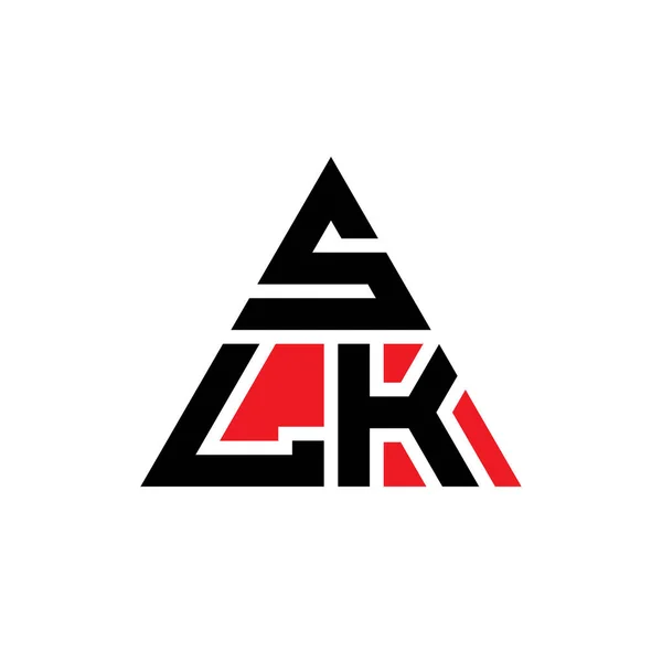 Návrh Trojúhelníkového Písmene Slk Trojúhelníkovým Tvarem Slk Trojúhelník Logo Design — Stockový vektor