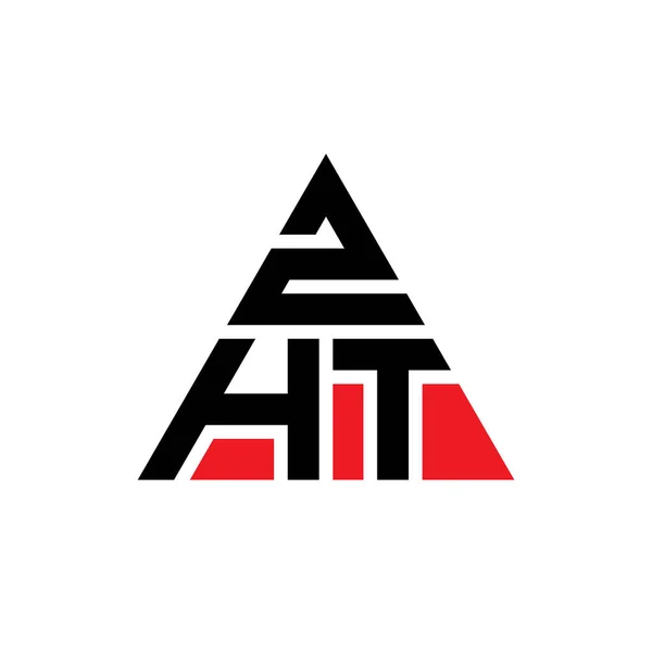 Zht Triangle Letter Logo Design Triangle Shape Zht Triangle Logo — Stock Vector