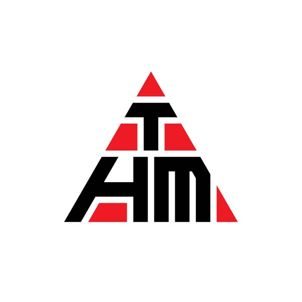 Thm Dreieck Buchstabe Logo Design Mit Dreieck Form Thm Dreieck — Stockvektor