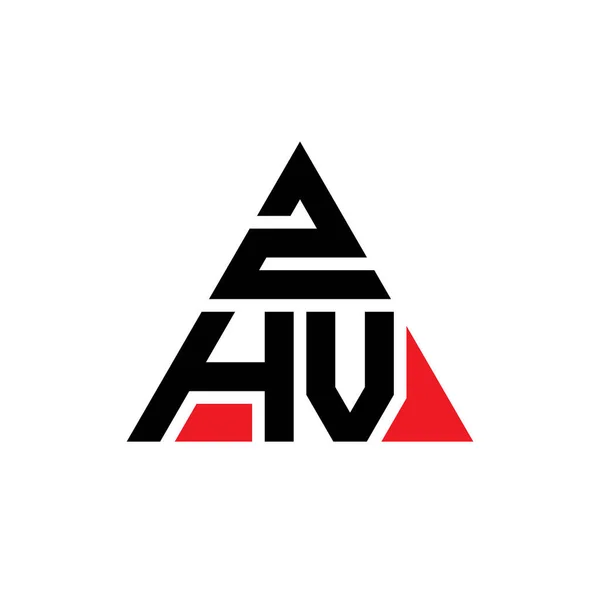 三角形の形をしたZhv三角形の文字ロゴデザイン Zhv三角形ロゴデザインモノグラム Zhv三角形ベクトルロゴテンプレートと赤い色 Zhv三角ロゴシンプル エレガントで豪華なロゴ — ストックベクタ