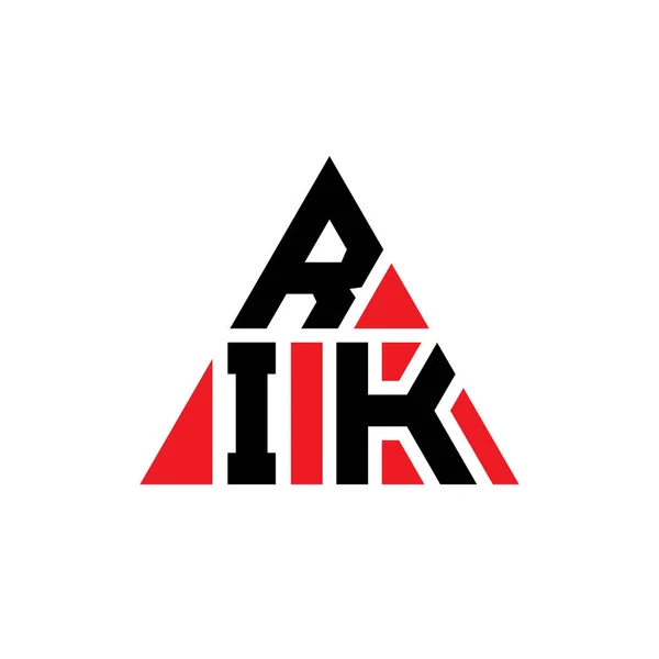 Rik Triangle Lettre Logo Design Avec Forme Triangle Logo Triangle — Image vectorielle