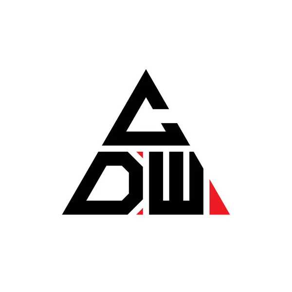 Cdw Triangle Letter Logo Design Triangle Shape Cdw Triangle Logo — Stock Vector