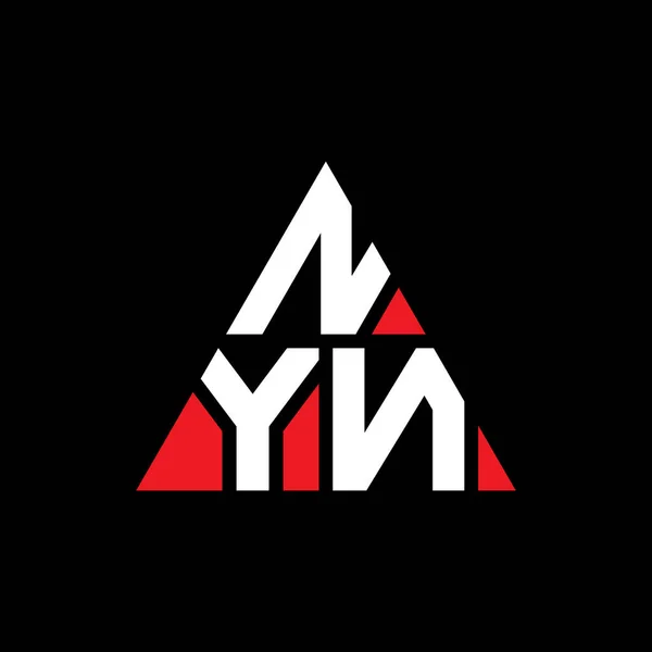 Trójkątny Projekt Logo Litery Nyn Kształcie Trójkąta Logo Trójkąta Nowojorskiego — Wektor stockowy
