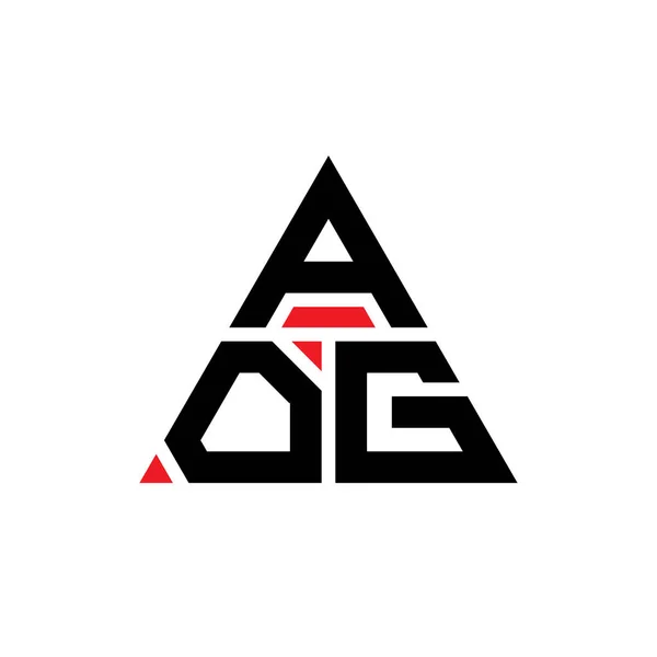 Üçgen Şekilli Aog Üçgen Harf Logosu Tasarımı Aog Üçgen Logo — Stok Vektör
