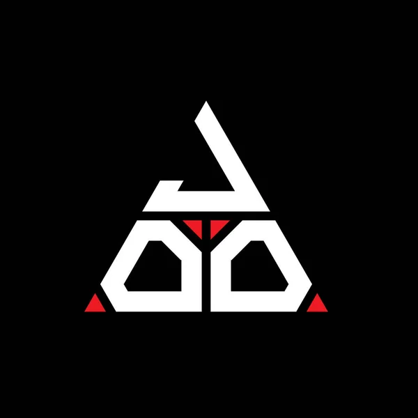 Návrh Trojúhelníkového Písmene Joo Trojúhelníkovým Tvarem Joo Trojúhelník Logo Design — Stockový vektor