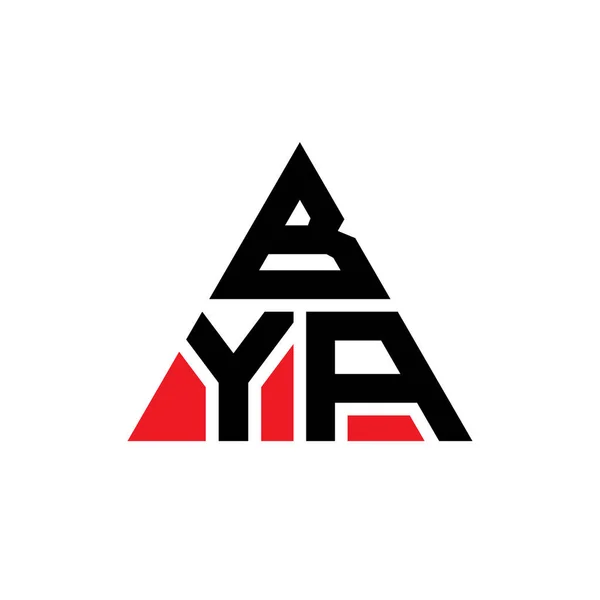 Bya Σχέδιο Λογότυπο Τριγωνικό Γράμμα Σχήμα Τριγώνου Μονόγραμμα Σχεδιασμού Τριγώνου — Διανυσματικό Αρχείο