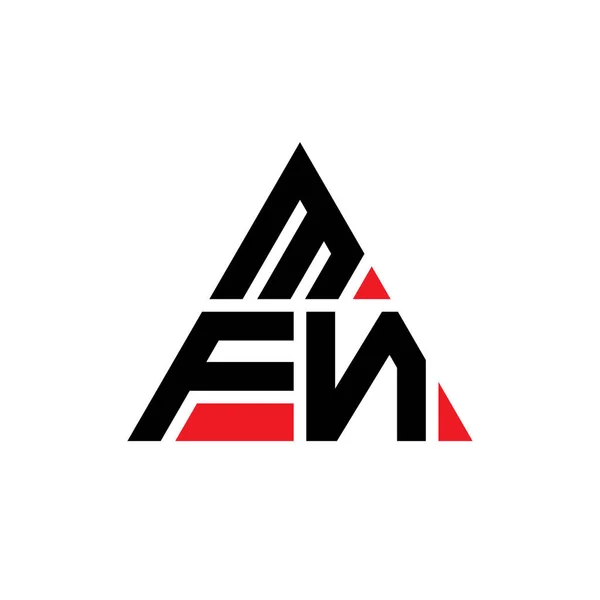 Mfn Σχέδιο Λογότυπο Τριγωνικό Γράμμα Σχήμα Τριγώνου Mfn Τρίγωνο Λογότυπο — Διανυσματικό Αρχείο