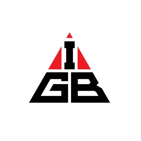 Igb Dreieck Buchstabe Logo Design Mit Dreieck Form Igb Dreieck — Stockvektor