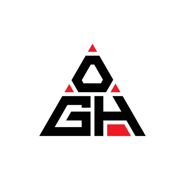 Diseño Del Logotipo Letra Del Triángulo Ogh Con Forma Triángulo — Archivo Imágenes Vectoriales
