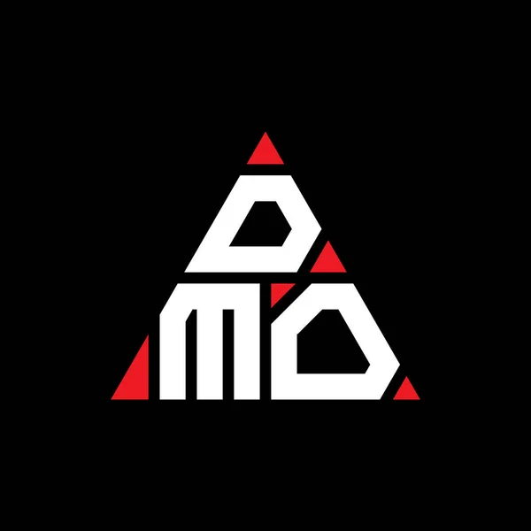 三角形状のDmo三角形の文字のロゴデザイン Dmo三角形のロゴデザインモノグラム Dmo赤い色の三角形ベクトルロゴテンプレート Dmo三角形のロゴシンプル エレガントで豪華なロゴ — ストックベクタ