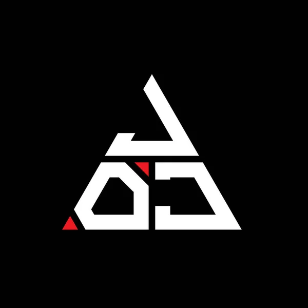Joj Буквенный Логотип Треугольной Формой Монограмма Логотипа Треугольника Joj Шаблон — стоковый вектор