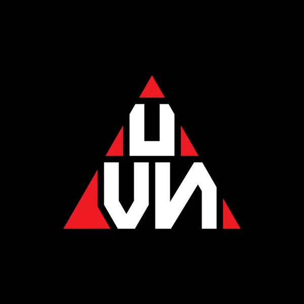 Uvn Triangel Bokstav Logotyp Design Med Triangel Form Uvn Triangel — Stock vektor