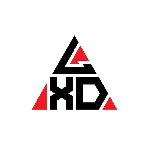 Üçgen Şekilli Lxd Üçgen Harf Logosu Tasarımı Lxd Üçgen Logo — Stok Vektör