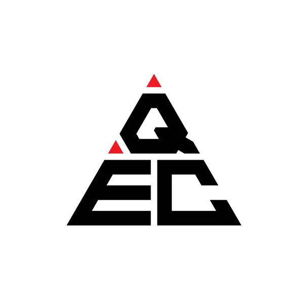 Qec Háromszög Betűjelű Logó Kialakítása Háromszög Alakú Qec Háromszög Logó — Stock Vector