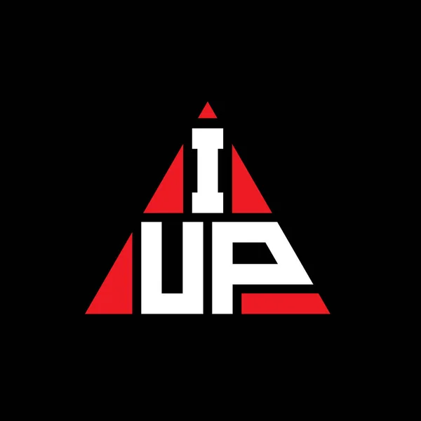 Iup Triangel Bokstav Logotyp Design Med Triangel Form Monogram Iup — Stock vektor