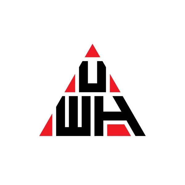 Uwh Triangle Letter Logo Design Triangle Shape Uwh Triangle Logo — Stock Vector