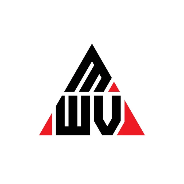 stock vector MWV triangle letter logo design with triangle shape. MWV triangle logo design monogram. MWV triangle vector logo template with red color. MWV triangular logo Simple, Elegant, and Luxurious Logo.