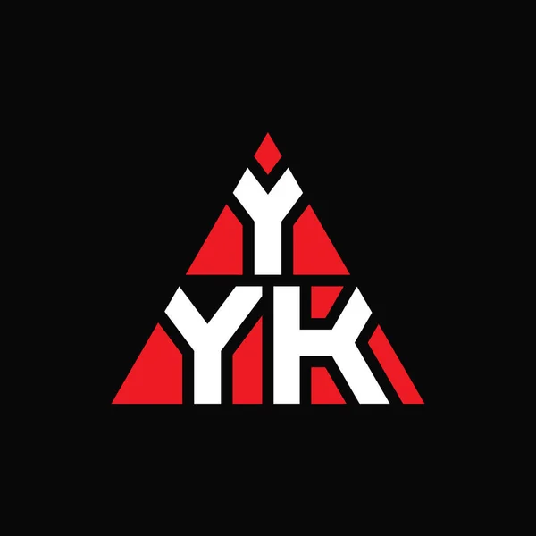 Logo Trójkątnego Trójkąta Yyk Kształcie Trójkąta Logo Trójkąta Yyk Projekt — Wektor stockowy
