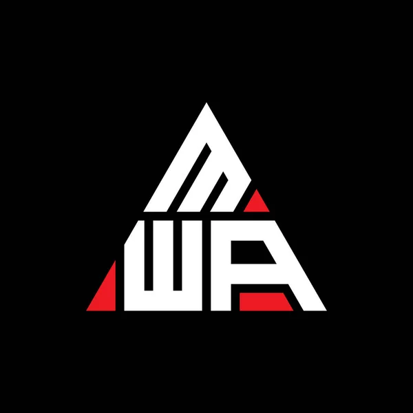 Projeto Logotipo Letra Triângulo Mwa Com Forma Triângulo Monograma Design — Vetor de Stock