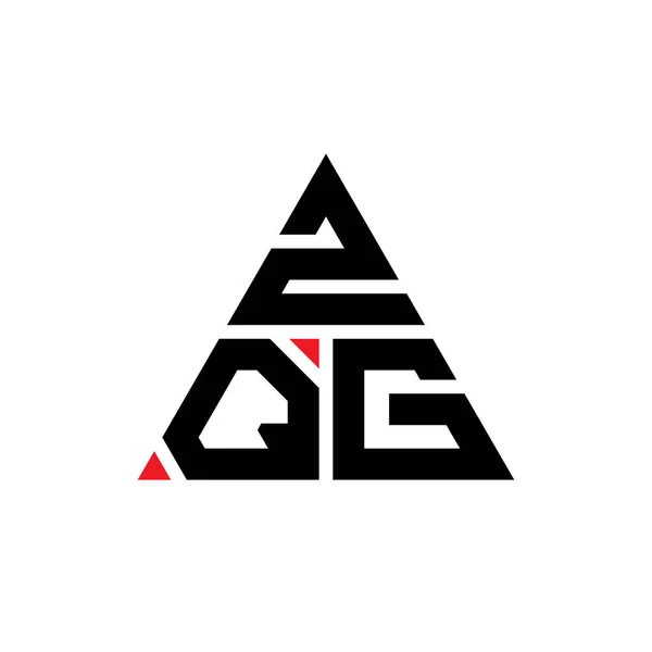 Zqg Треугольник Письмо Логотип Дизайн Треугольной Формы Монограмма Логотипом Треугольника — стоковый вектор
