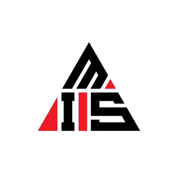 Mis Triangle Letter Logo Design Triangle Shape Mis Triangle Logo — Stock Vector