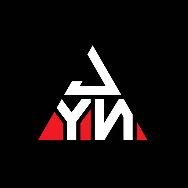 Üçgen Şekilli Jyn Üçgen Harf Logosu Tasarımı Jyn Üçgen Logo — Stok Vektör