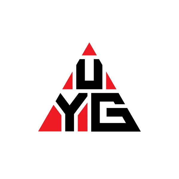 Uyg Triangle Letter Logo Design Triangle Shape Uyg Triangle Logo — Stock Vector