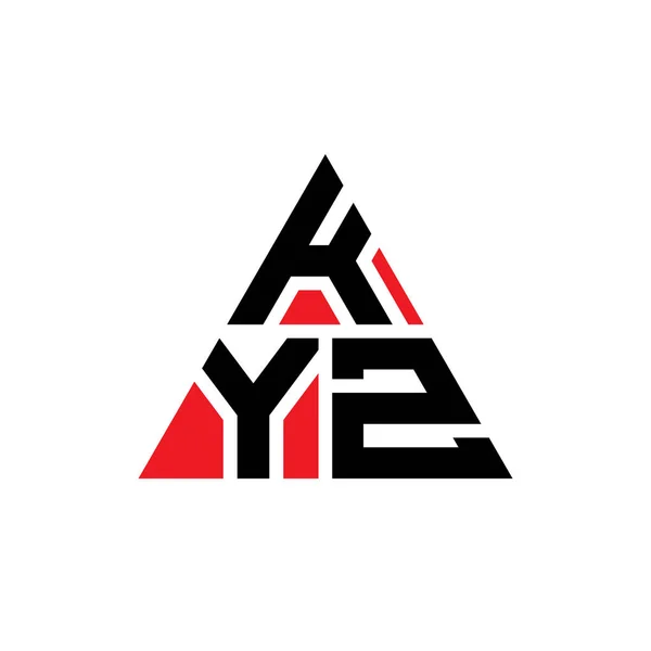 Kyz Triangle Letter Logo Design Triangle Shape Kyz Triangle Logo — Stock Vector