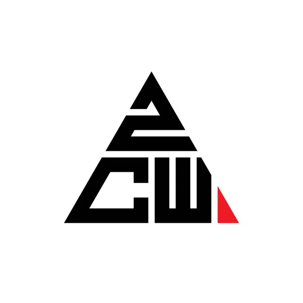 Zcw Треугольник Буквы Логотип Треугольной Формой Монограмма Дизайна Логотипа Треугольника — стоковый вектор