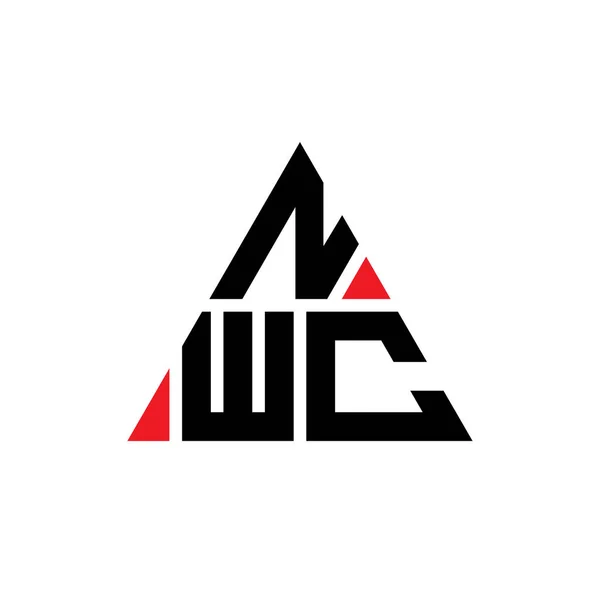 Конструкция Логотипа Треугольника Nwc Треугольной Формой Монограмма Дизайна Логотипа Треугольника — стоковый вектор