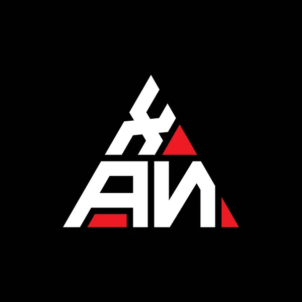 Xan Dreieck Buchstabe Logo Design Mit Dreieck Form Xan Dreieck — Stockvektor
