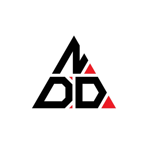 Diseño Del Logotipo Letra Del Triángulo Ndd Con Forma Triángulo — Vector de stock