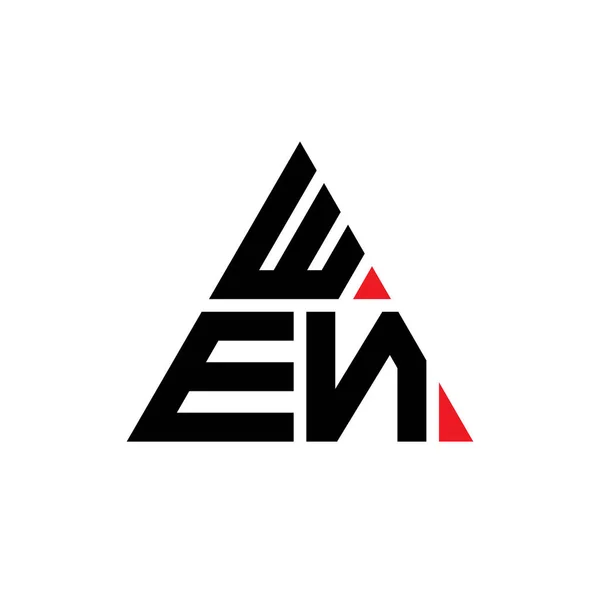 Дизайн Логотипу Літери Wen Формою Трикутника Монограма Дизайну Логотипу Wen — стоковий вектор