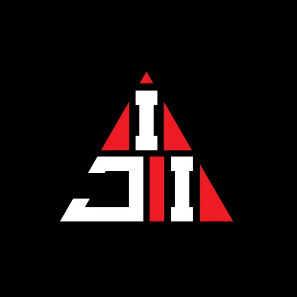 Diseño Del Logotipo Letra Del Triángulo Iji Con Forma Triángulo — Archivo Imágenes Vectoriales