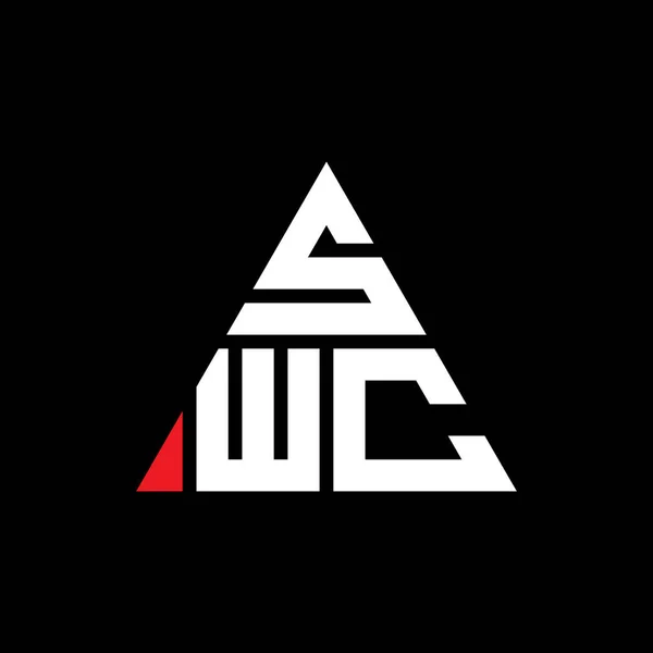 Swc Dreieck Buchstabe Logo Design Mit Dreieck Form Swc Dreieck — Stockvektor