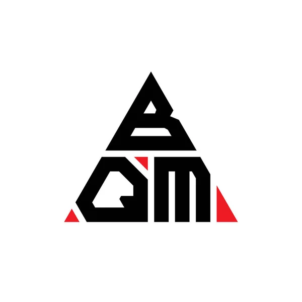 Trójkątna Konstrukcja Logo Litery Bqm Kształcie Trójkąta Logo Trójkąta Bqm — Wektor stockowy