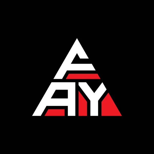 Fay Σχέδιο Λογότυπο Τριγωνικό Γράμμα Σχήμα Τριγώνου Fay Τρίγωνο Λογότυπο — Διανυσματικό Αρχείο