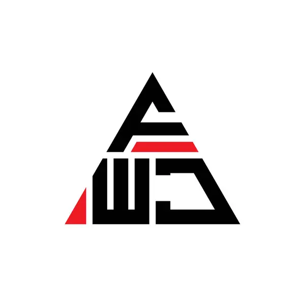 Fwi Triangle Letter Logo Design Triangle Shape Fwi Triangle Logo — Stock Vector
