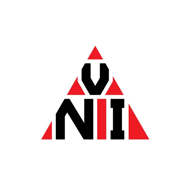 Vni Triangle Letter Logo Design Triangle Shape Vni Triangle Logo — Stock Vector