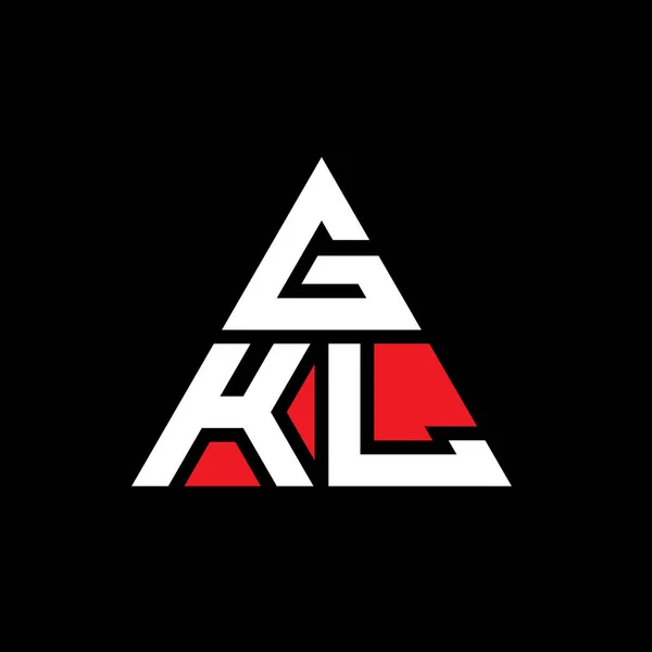 Gkl Triangle Letter Logo Design Triangle Shape Gkl Triangle Logo — Stock Vector