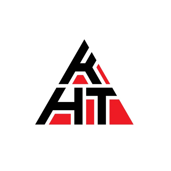 Kht Triangle Lettre Logo Design Avec Forme Triangle Kht Triangle — Image vectorielle