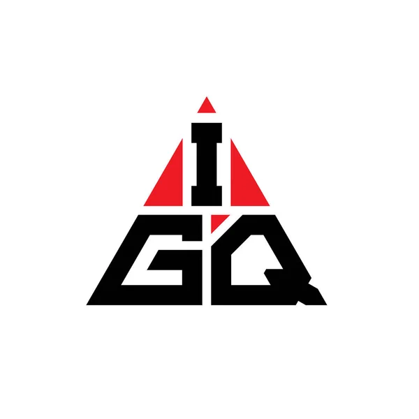 Igq Driehoekig Logo Met Driehoekige Vorm Igq Driehoek Logo Ontwerp — Stockvector