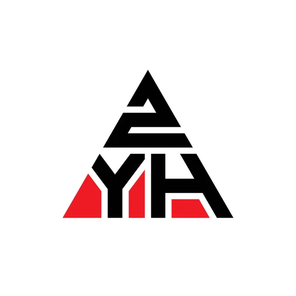 Diseño Del Logotipo Letra Triangular Zyh Con Forma Triángulo Monograma — Archivo Imágenes Vectoriales