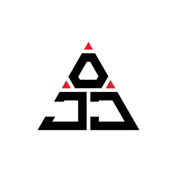 Ojj Triangel Bokstav Logotyp Design Med Triangel Form Ojj Triangel — Stock vektor