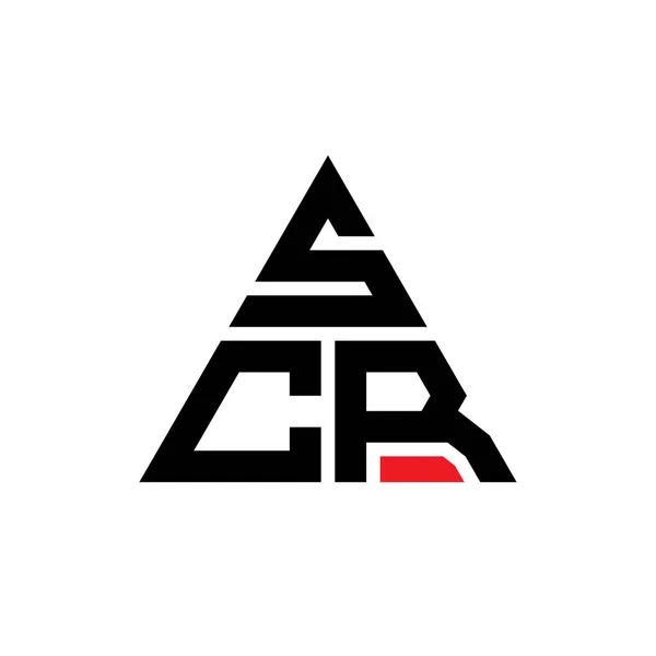 Diseño Del Logotipo Letra Triángulo Scr Con Forma Triángulo Diseño — Archivo Imágenes Vectoriales