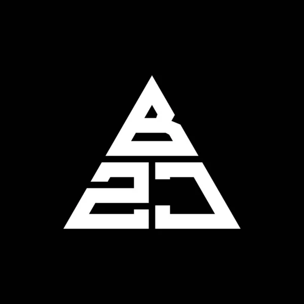 Bzj Трикутний Логотип Букви Формою Трикутника Bzj Трикутник Монограма Логотипу — стоковий вектор