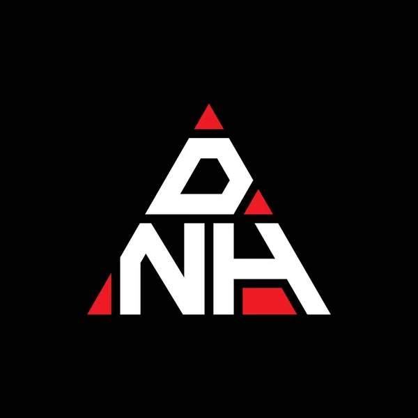 Dnh Triangel Bokstav Logotyp Design Med Triangel Form Dnh Triangel — Stock vektor